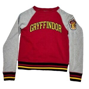Harry Potter Gryffindor Kids XS Sweatshirt Raglan Spellout Crest Logo